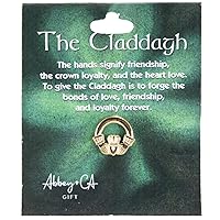 unisex adult Cathedral Art Abbey CA Gift Claddagh Lapel Pin Carded, Gold, One Size US