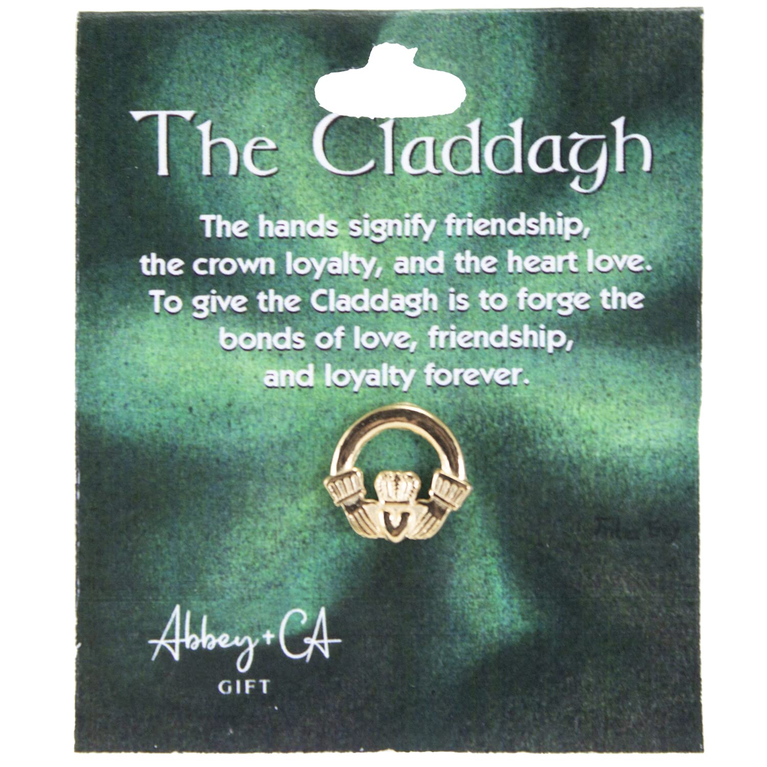 Cathedral Art unisex adult Cathedral Art Abbey CA Gift Claddagh Lapel Pin Carded, Gold, One Size US