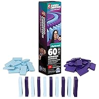 Spin Master Games H5 Domino Creations, 60-Piece Blue/Purple Set by Domino Artist Youtuber Lily Hevesh Classic Family Game, for Adults and Kids Ages 5 and up