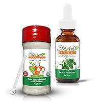 Stevia Select Pure Organic Stevia Powder & Stevia Liquid Bundle 2 Pack - Stevia Liquid 2 oz.