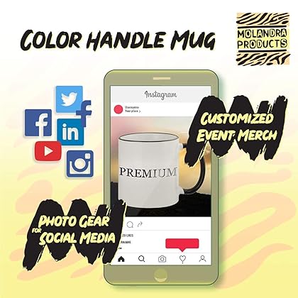 Molandra Products Shuffleboard King - 11oz Ceramic Colored Rim & Handle Coffee Mug, Black