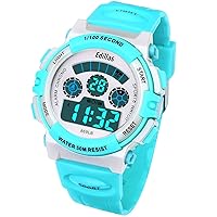 Edillas Kids Watches Digital for Boys,7 Colors 50M Waterproof Wrist Watches for Child Sport Outdoor Multifunctional Wrist Watches with Stopwatch/Alarm Watch for Kids Ages 7-15