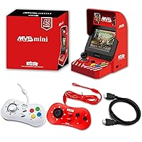 UNICO SNK MVS Mini Arcade with Red and White Controller [Included HDMI Cable], 45 Pre-Loaded Classic SNK NeoGeo Games: The King of The Fighters / Metal SLUG and More