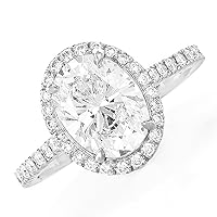 1.50ct EGL Certified Oval & Round Diamond Engagement Ring in Platinum