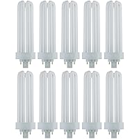 Sunlite PLT42/E/SP65K/10PK 6500K Daylight Fluorescent 42W PLD Triple U-Shaped Twin Tube CFL Bulbs with 4-Pin GX24Q-4 Base (10 Pack)