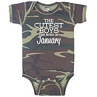 The Cutest Boys Are Born In January Funny Baby Boy Bodysuit Infant