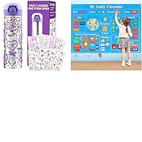 Gifts for Girls 4-12 Years Old with 12 Sheets Rhinestone Glitter Gem Stickers DIY Crafts & Arts + My First Daily Calendar-Preschool Classroom Must Haves