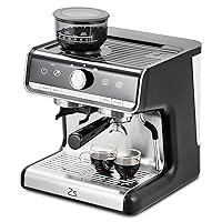 Espresso Machine, 20 Bar Coffee Maker with Milk Frother Steam Wand, Semi-Automatic Coffee Machine for Cappuccino, Latte, Fast Heating, Stainless Steel