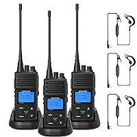 SAMCOM 2 Way Radios, FPCN30A Two Way Radios Long Range Rechargeable 5 Watts UHF Programmable Professional Handheld Radios Walkie Talkies with Group Call,1500mAh Battery and Earpieces,3 Packs