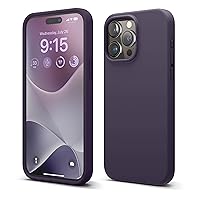 elago Compatible with iPhone 15 Pro Max Case, Liquid Silicone Case, Full Body Protective Cover, Shockproof, Slim Phone Case, Anti-Scratch Soft Microfiber Lining, 6.7 inch (Deep Purple)