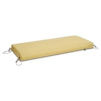 Duck Covers Weekend Water-Resistant Outdoor Bench Cushion, 59 x 18 x 3 Inch, Straw