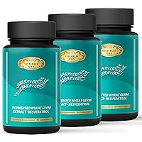 Spermidine Supplement Wheat Germ Extract·Resveratrol- 1100MG Potent Formula Powerful Antioxidant & Spermidine Content and Zinc for Heart Health, Anti Aging, Cell Renewal and Immune System (Pack of 3)