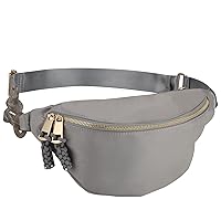 Bum Bag Plus Size Fanny Pack Belt Bag for Women, Fashion Waist Pack with Adjustable Strap, Travel Crossbody Bags Chest Bag(02-Grey)
