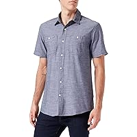 Amazon Essentials Men's Short-Sleeve Chambray Shirt