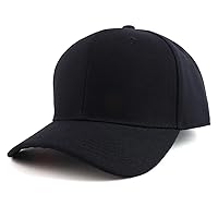 Trendy Apparel Shop Big Size Oversized Plain Structured Fitted Baseball Cap