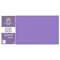 Clear Path Paper - Grape Purple Cardstock - 12 x 24 inch - 65Lb Cover - 25 Sheets