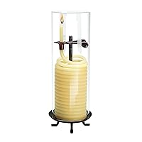80-Hour Citronella Candle, Glass Cylinder, Eco-friendly Natural Beeswax with Cotton Wick