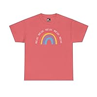 More Love Unisex Heavy Cotton Funny T-Shirt - Vibrant Rainbow Graphic Tee for Positivity and Inclusivity