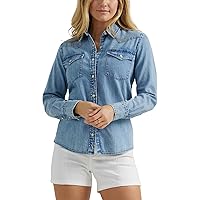 Lee Women's Legendary Slim Fit Western Snap Shirt