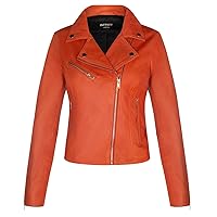 Ladies Leather Jacket Classic Biker Style Real Leather Womens Jacket