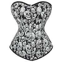 Corset Tops for Women Satin Lace Up Corset Top Plus Size Gothic Corset Overbust