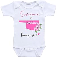 Someone in Oklahoma loves me baby clothes Custom baby gifts