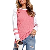 Womens Tops Long Sleeve Shirts for Women Casual Loose Tees Classic Tshirts Fall Clothes