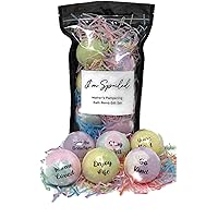 I'm Spoiled -Mother's Pampering Bath Bomb Mothers Day Gift Setl Made in USA Bath Bombs for The Special Mom in Your Family - 6 Pack, 5 oz Vanilla Lavender, Lemon and Cotton Candy Scents