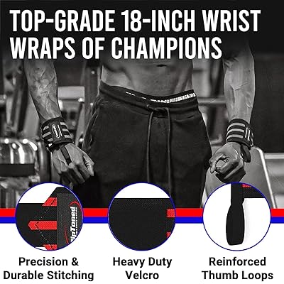 Weight Lifting Wrist Wraps, Wrist Support for Weightlifting w/Thumb Loop -  Yoga, Crossfit, Powerlifting Wrist Wraps for Weightlifting Men