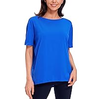 CRZ YOGA Women's Pima Cotton Short Sleeve Shirt Loose Workout T-Shirt Athletic Casual Top