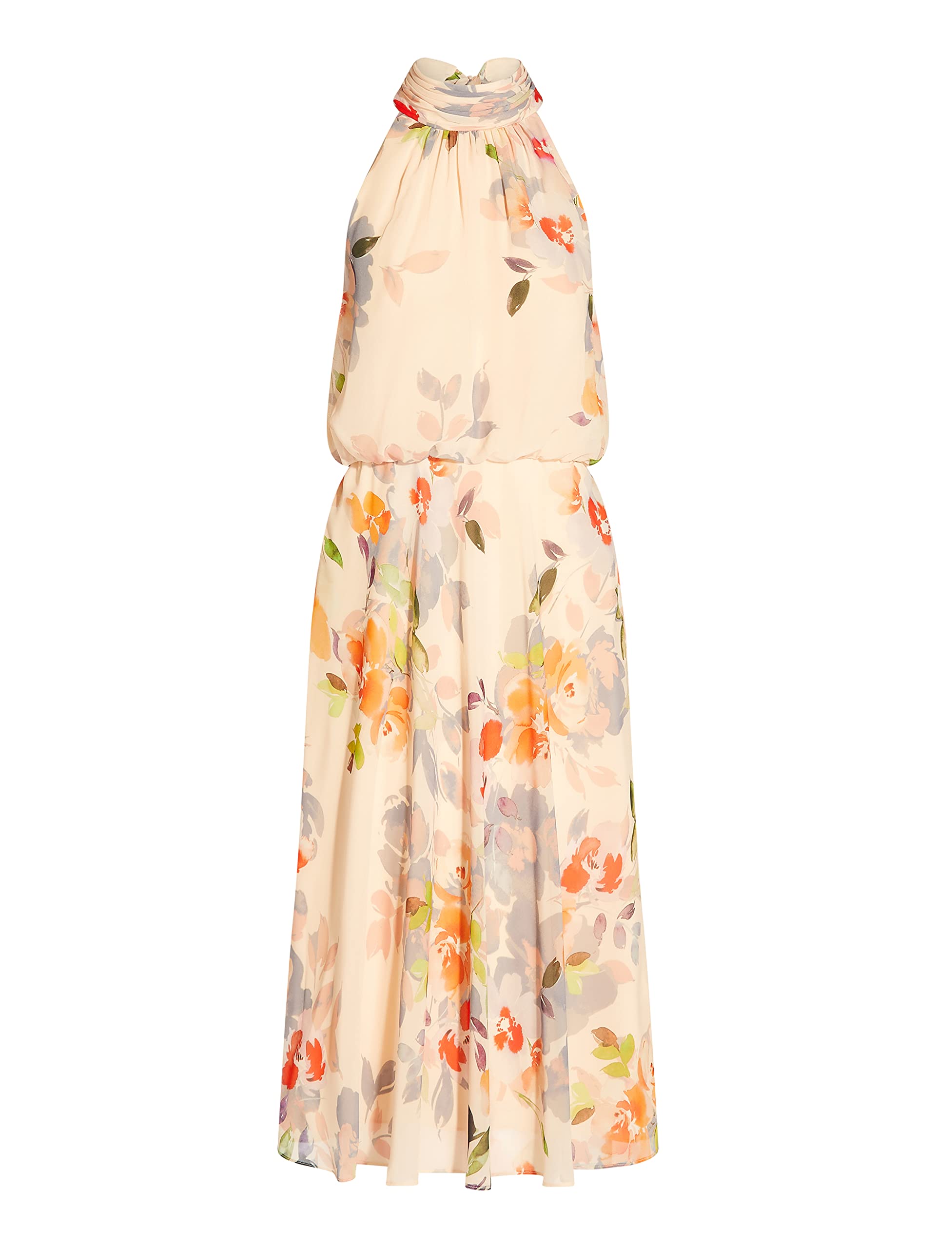 Adrianna Papell Women's Floral Halter Chiffon Dress