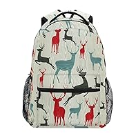 School Backpacks for Girls Kids Deer Backpack School Rucksacks Canvas Print Personalised Shoulder Bag Bookbag