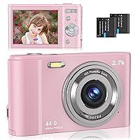 2.7K Digital Camera Kids Camera Digital Point and Shoot Camera (Pink)