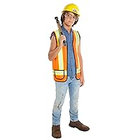 Spirit Halloween Kids Construction Worker Costume Kit |Occupation Costume | Easy-To-Wear Costume Kit