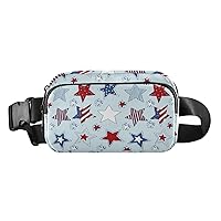 American Independence Day Fanny Pack for Women Men Belt Bag Crossbody Waist Pouch Waterproof Everywhere Purse Fashion Sling Bag for Running Hiking Workout Walking Travel
