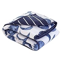 Reversible Quilt, Baby and Toddler Nursery Blanket, Organic Cotton Shell & Polyester Fill