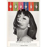 1964 Hamilton Watch: Some Girls are Fun to Shop for, Hamilton Watch Company Print Ad