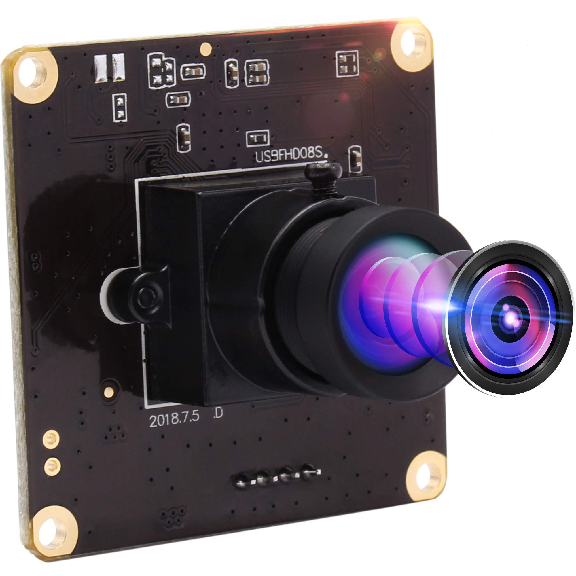High Frame Rate 260fps Webcam 2MP 1080P USB Camera with OV4689 Sensor Webcam Mini USB Camera Module with No Distortion Lens for Linux Windows Andro...