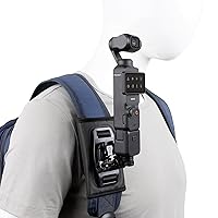 PellKing Adjustable Backpack Strap Mount Compatible with DJI Pocket 3,GoPro Hero 12 11 10 9 8 7 6 5/DJI OSMO Action 4 3 2/INSTA360/AKASO Camera