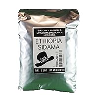 Organic Fair Trade Whole Bean Ethiopia 5Pound Bag, 80 Ounce