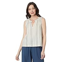 Pact Women's Coastal Double Gauze Ruffle Tank