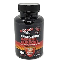 BOLO Immune Support Supplement with Elderberry, Zinc, Echinacea, Vitamin C, Probiotics - Daily Vegetarian Immunity Booster, Respiratory Support & Stress Response