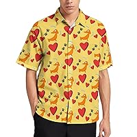 Men's Hawaiian Short Sleeved Shirt Pattern Fashion 3D Printing Button Down Shirts
