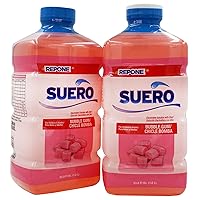 SUERO Electrolyte Solution with Zinc, Rehydrates, Restores Minerals and Nutrients, Bubble Gum Flavor, 2-Pack of 33.8 Fl Oz 2 Bottles