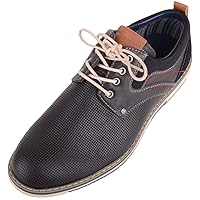 Mens Slip On Lace Up Smart Casual Formal Work Shoes with Padded Insole