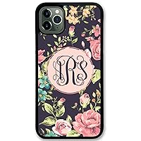 iPhone 11, Phone Case Compatible with iPhone 11 [6.1 inch] Floral Roses Monogrammed Personalized IP11