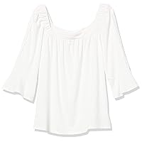 Amy Byer Women's Square Neck Top