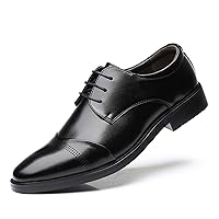 TWDEFY Men's Business Shoes, Leather Shoes, Men's Commuting Shoes, Leather Shoes, Funerals, Job Hunting, Weddings, School Entrance Ceremonies, Graduations, Formal Shoes, Commuting, Lightweight,