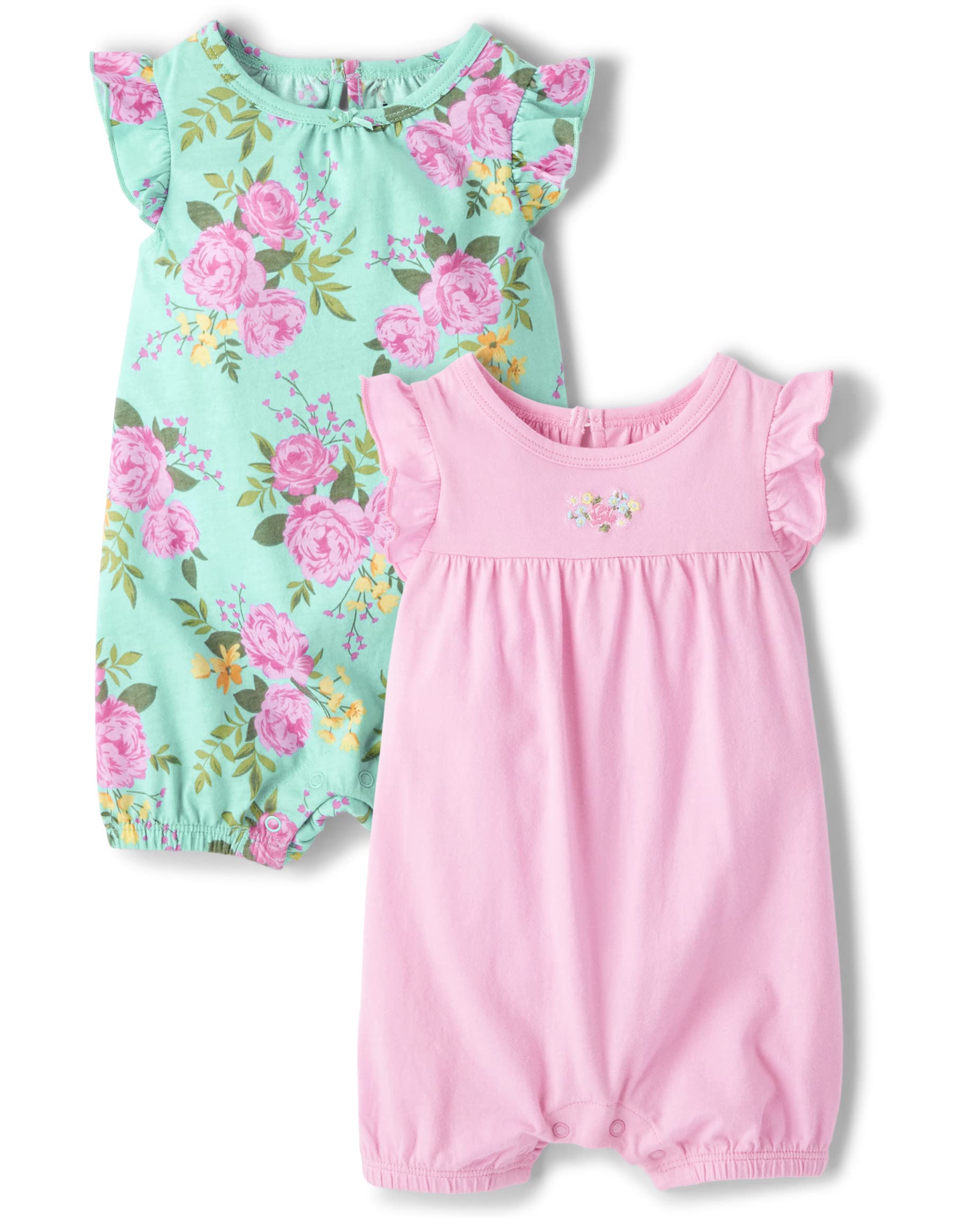 The Children's Place baby-girls And Newborn Sleeveless Rompers 2-pack