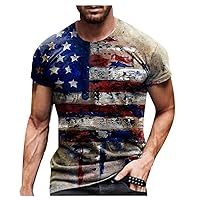 Graphic Tshirts Men 3D Digital Printed Crewneck Short Sleeve Tee Shirt Trendy Walking Tank Tops Men
